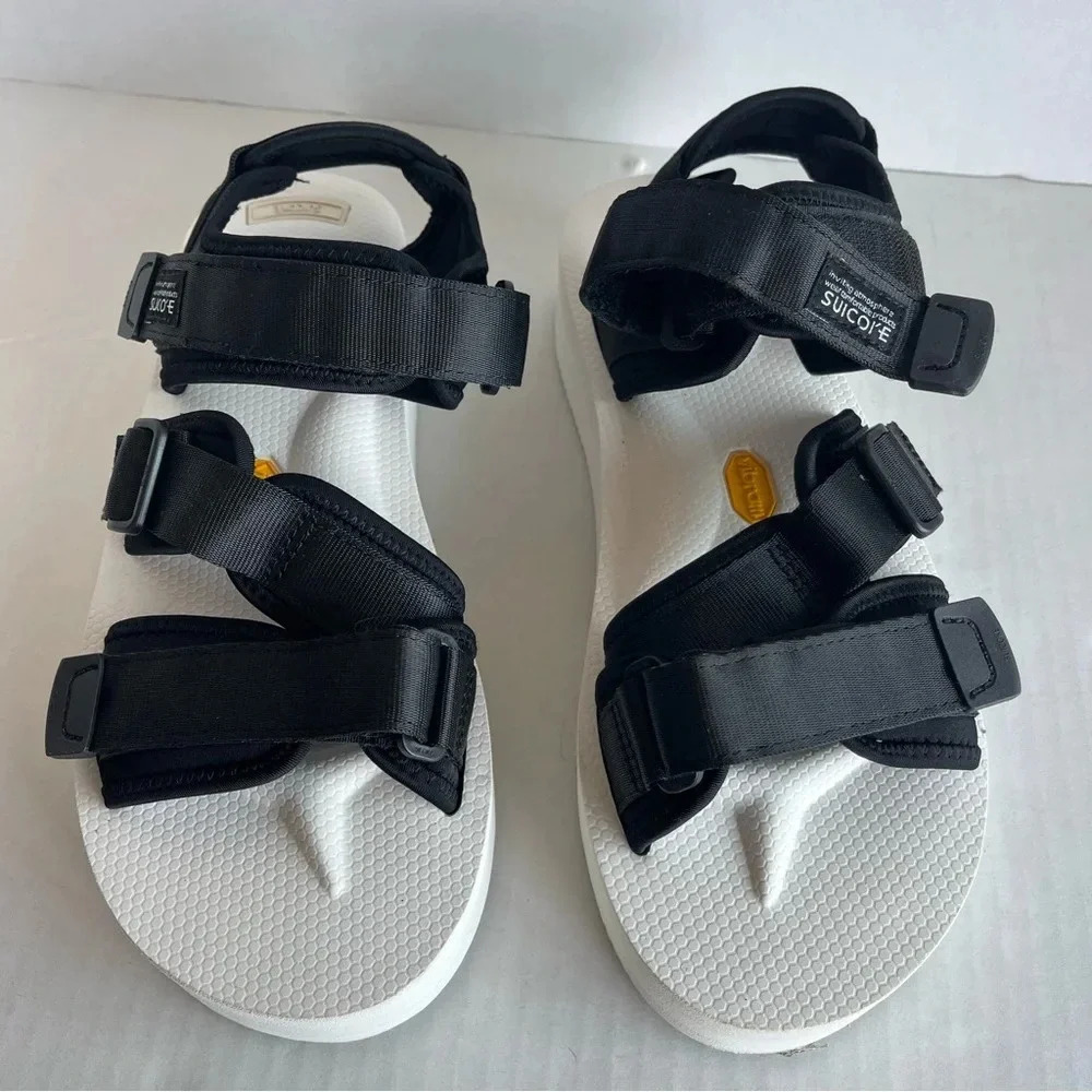 SUICOKE DEPA V2 Unisex Black and Withe Sandals Women size 12 Men size 10 - Picture 2 of 14